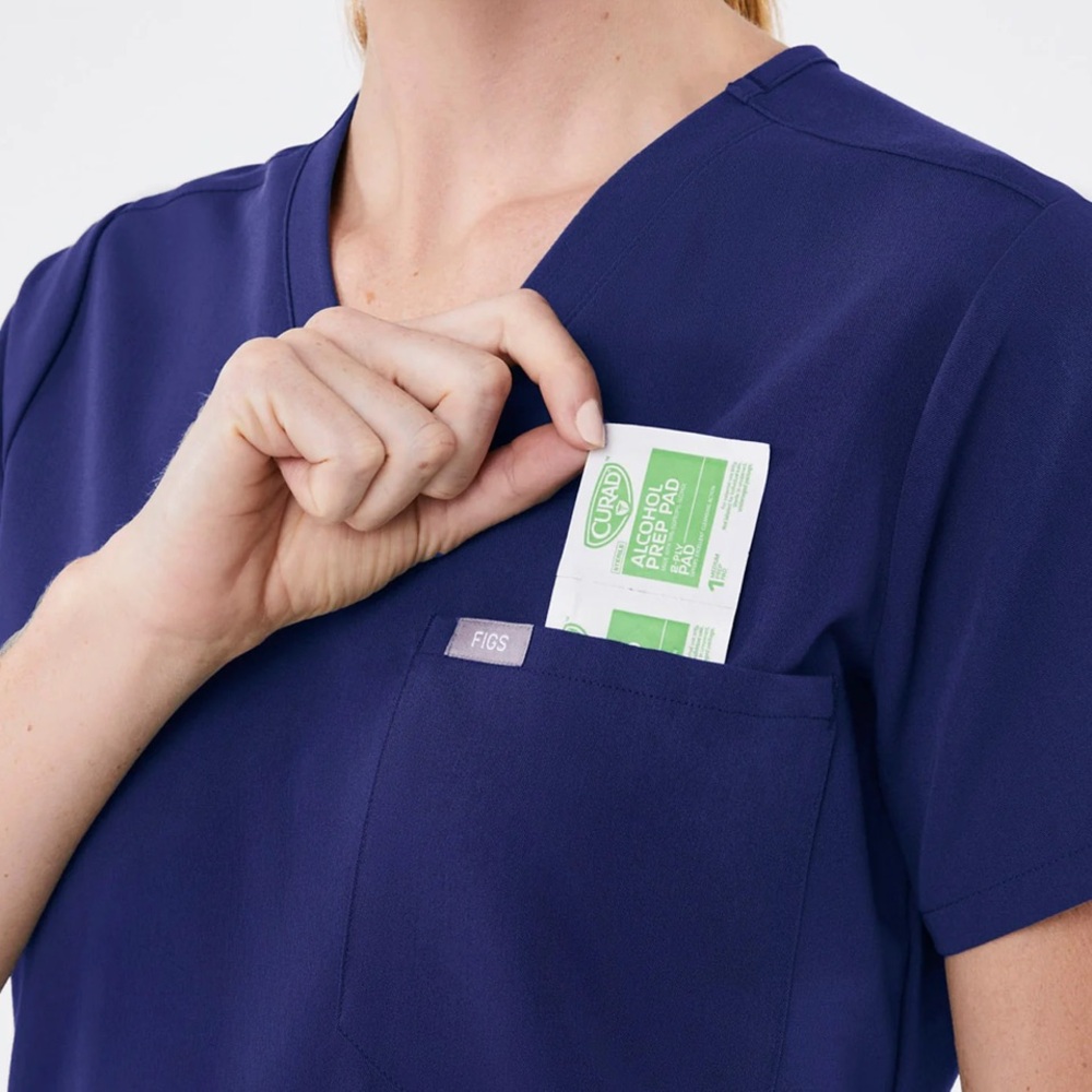 Figs Catarina one pocket scrub top women’s nurse scrubs navy blue Size XL - Picture 11 of 11